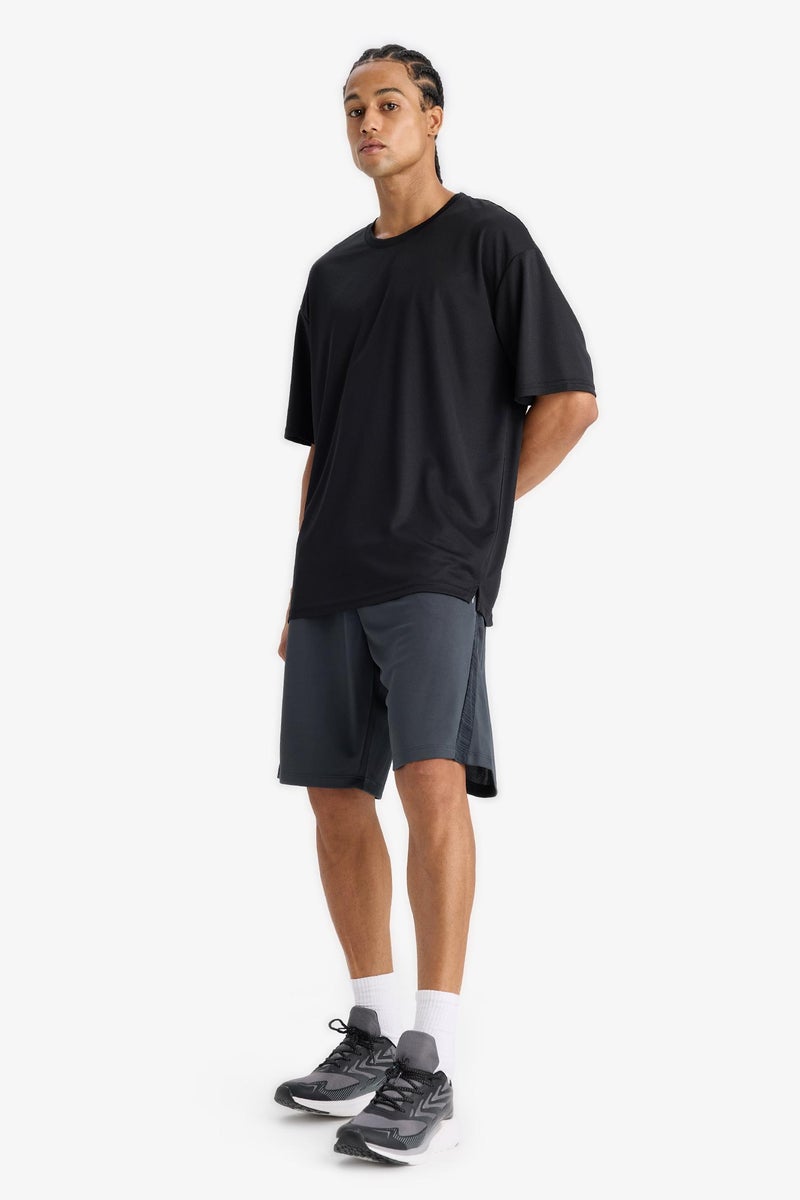 DeFacto Grey Man DeFactoFit Standard Fit Sports Shorts Casual - Image 4